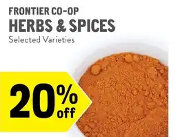 New Seasons Market Frontier co-op herbs & spices offer