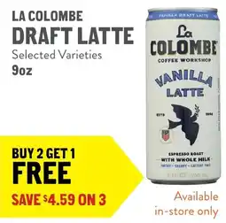 New Seasons Market La Colombe draft latte offer