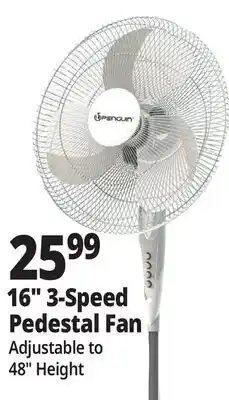 Ocean State Job Lot 16 3-Speed Pedestal Fan offer