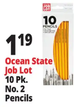 Ocean State Job Lot Ocean State Job Lot 10 Pk. No. 2 Pencils offer