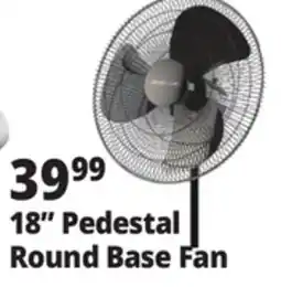 Ocean State Job Lot 18 Pedestal Round Base Fan offer