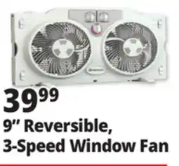 Ocean State Job Lot 9 Reversible, 3-Speed Window Fan offer