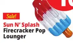 Ocean State Job Lot Sun N' Splash Firecracker Pop Lounger offer