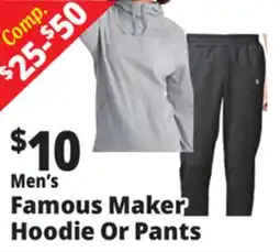 Ocean State Job Lot Men's Famous Maker Hoodie Or Pants offer