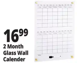 Ocean State Job Lot 2 Month Glass Wall Calender offer