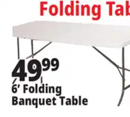 Ocean State Job Lot 6' Folding Banquet Table offer
