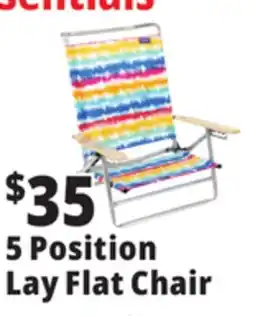 Ocean State Job Lot 5-Position Copa Lay Flat Aluminum Beach Chair offer
