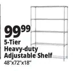 Ocean State Job Lot Method 5-Tier Adjustable Heavy-Duty Wire Shelving 48 x 18 offer