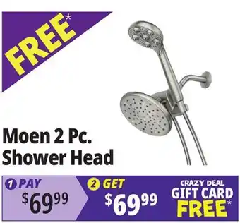 Ocean State Job Lot Moen 2 Pc. Shower Head offer