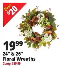 Ocean State Job Lot 24 & 26 Floral Wreaths offer