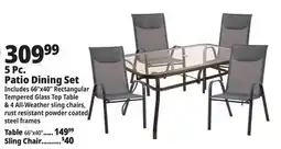 Ocean State Job Lot Rectangular Bronze Finish Glass Top Patio Table offer
