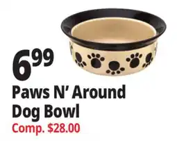 Ocean State Job Lot Paws N' Around Dog Bowl offer