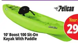 Ocean State Job Lot 10' Boost 100 Sit-On Kayak With Paddle offer