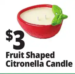 Ocean State Job Lot Fruit Shaped Citronella Candle offer