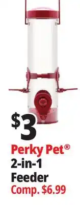 Ocean State Job Lot Perky Pet 2-in-1 Feeder offer