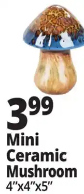 Ocean State Job Lot Mini Ceramic Mushroom offer