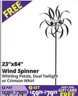 Ocean State Job Lot Wind Spinner offer