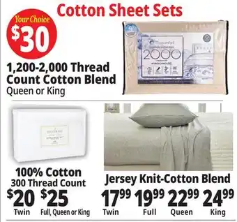 Ocean State Job Lot Cotton Sheet Sets offer
