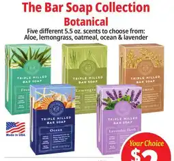 Ocean State Job Lot The Bar Soap Collection Botanical offer