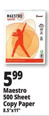 Ocean State Job Lot Maestro 500 Sheet Copy Paper offer