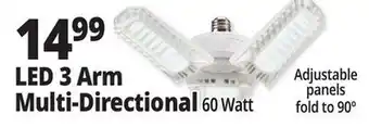 Ocean State Job Lot LED 3 Arm Multi-Directional offer