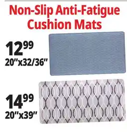 Ocean State Job Lot Non-Slip Anti-Fatigue Cushion Mats offer