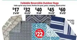 Ocean State Job Lot Foldable Reversible Outdoor Rugs offer