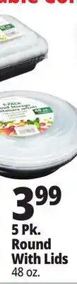 Ocean State Job Lot 5 Pk. Round With Lids offer