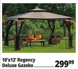 Ocean State Job Lot Regency II 10' x 12' Gazebo with Netting Brown offer