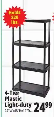 Ocean State Job Lot 4-Tier Plastic Light-duty offer