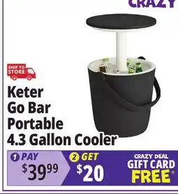 Ocean State Job Lot Keter Go Bar Portable 4.3 Gallon Cooler offer