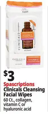 Ocean State Job Lot Spascriptions Clinicals Cleansing Facial Wipes offer