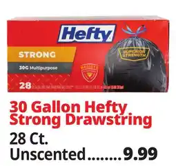 Ocean State Job Lot 30 Gallon Hefty Strong Drawstring offer