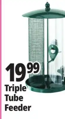 Ocean State Job Lot Three Tube Bird Feeder Green offer