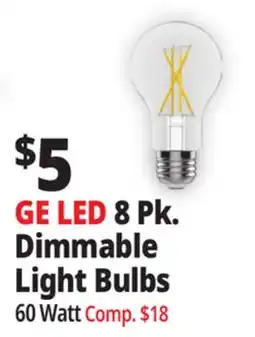 Ocean State Job Lot GE LED 8 Pk. Dimmable Light Bulbs offer