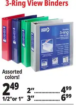 Ocean State Job Lot 3-Ring View Binders offer