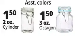Ocean State Job Lot Spice Jar Glass 2oz Cylinder with Flip Top Lid offer
