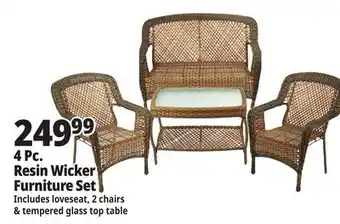 Ocean State Job Lot 4 Pc. Resin Wicker Furniture Set offer