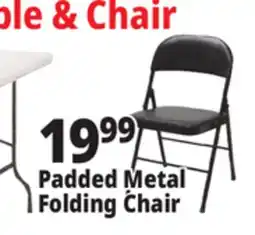 Ocean State Job Lot Padded Metal Folding Chair Black offer