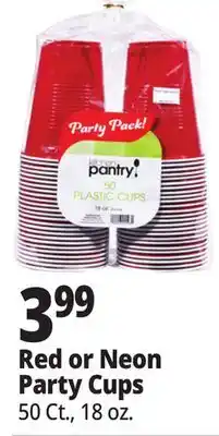 Ocean State Job Lot Red Party Cups offer