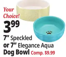 Ocean State Job Lot 7 Speckled or 7 Elegance Aqua Dog Bowl offer