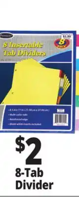 Ocean State Job Lot Premiere Insertable Tab Dividers 8-Count offer
