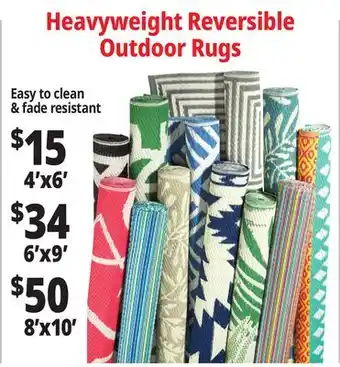 Ocean State Job Lot Heavyweight Reversible Outdoor Rugs offer