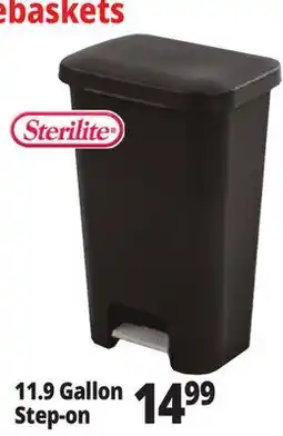 Ocean State Job Lot Sterilite Step-On Black Wastebasket offer