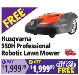 Ocean State Job Lot Husqvarna 550H Professional Robotic Lawn Mower offer