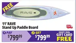 Ocean State Job Lot 11' RAVE Stand Up Paddle Board offer