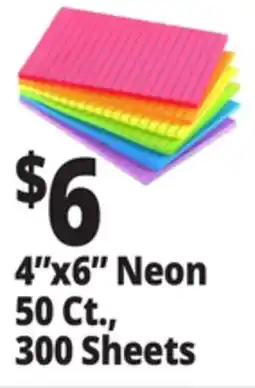 Ocean State Job Lot 4x6 Neon 50 Ct., 300 Sheets offer
