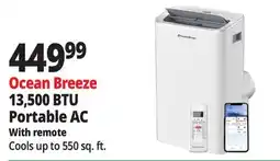 Ocean State Job Lot Ocean Breeze 13,500 BTU Portable AC offer