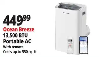 Ocean State Job Lot Ocean Breeze 13,500 BTU Portable AC offer
