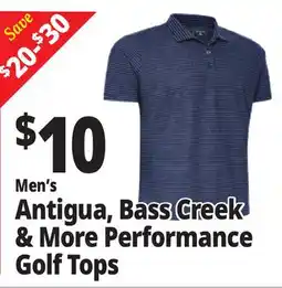 Ocean State Job Lot Men's Antigua, Bass Creek & More Performance Golf Tops offer